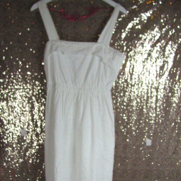 NWT Madewell white eyelet crochet trim dress 6 - Picture 2 of 8